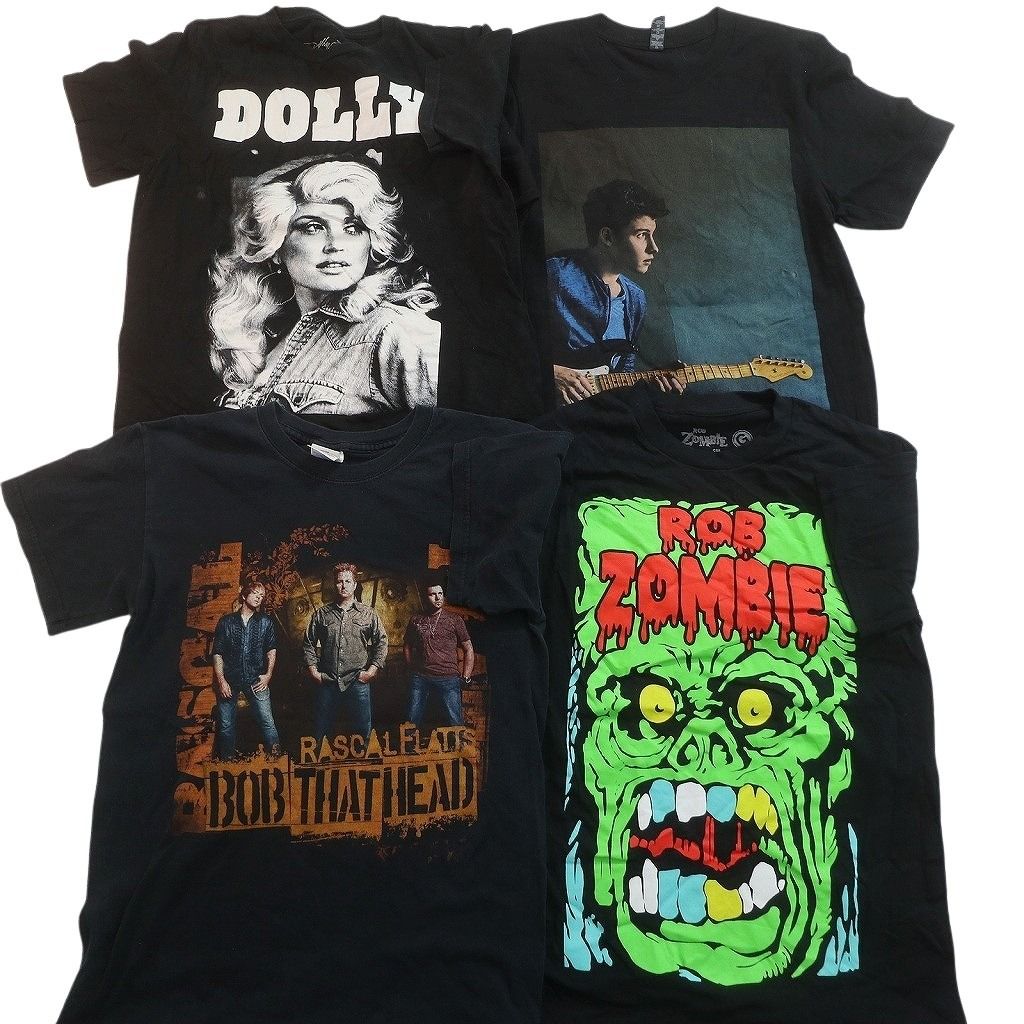 古着卸 まとめ売り 音楽・バンド Tシャツ 16枚セット ( メンズ S ) レッドツェッペリン ニルヴァーナ デフレパード 中古 古着 NE9067