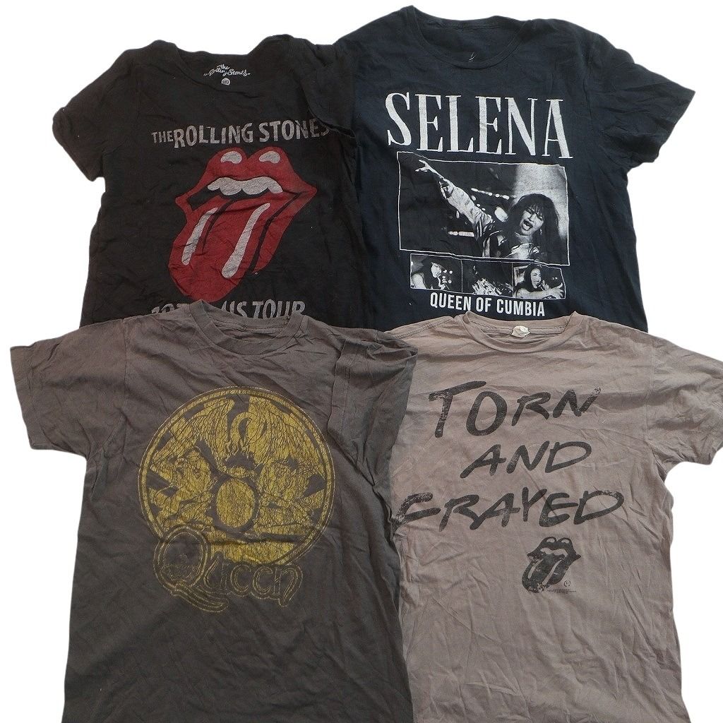 古着卸 まとめ 音楽・バンド Tシャツ 16枚セット ( メンズ M ) ローリングストーンズ レッドツェッペリン ピンクフロイド 中古 古着 NE9069