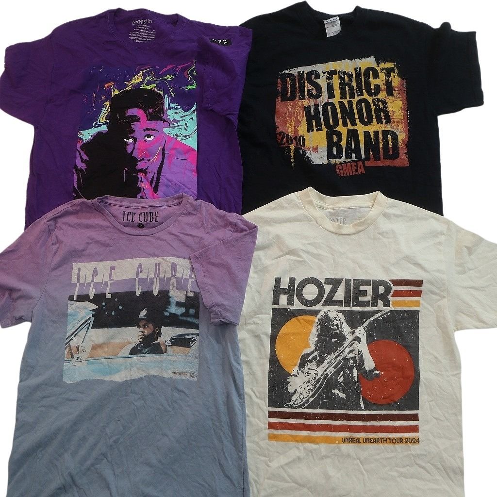 古着卸 まとめ 音楽・バンド Tシャツ 16枚セット ( メンズ M ) ローリングストーンズ レッドツェッペリン ピンクフロイド 中古 古着 NE9069