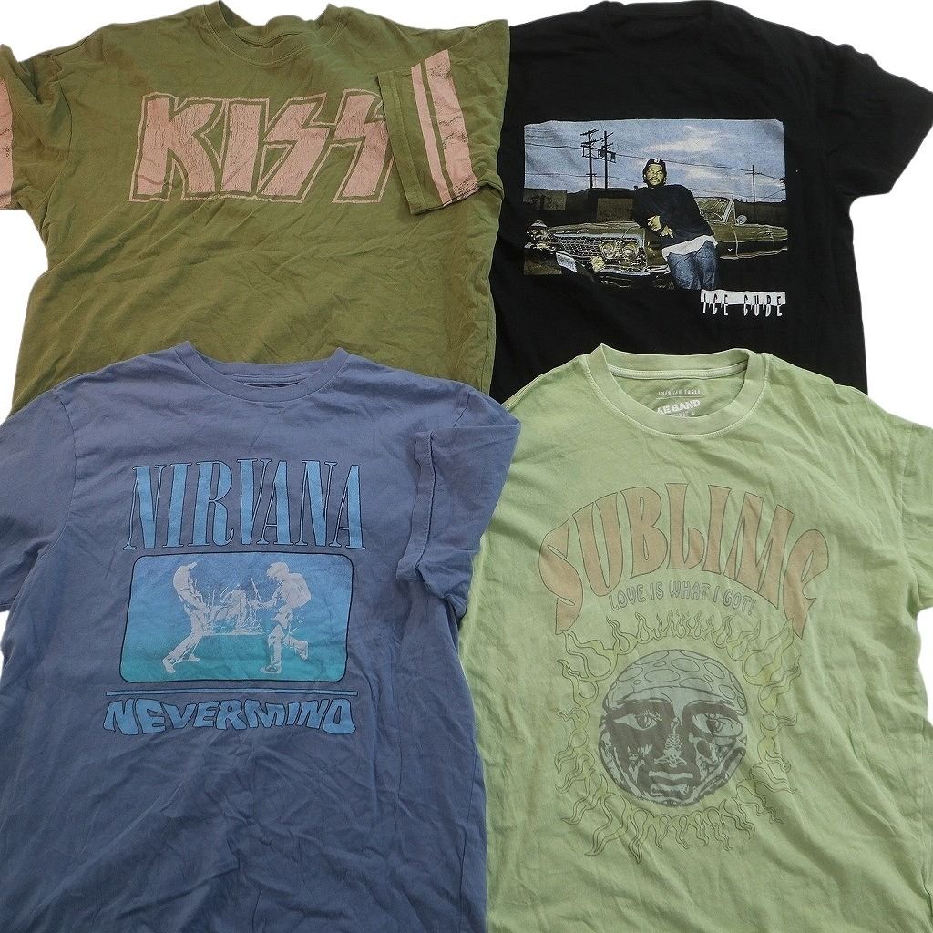 古着卸 まとめ売り 音楽・バンド Tシャツ 14枚セット ( メンズ XS/S/M ) AC/DC KISS アイアンメイデン ビートルズ 中古 古着 NE9074 古着卸 まとめ売り 音楽・バンド Tシャツ 14枚セット ( メンズ XS/S/M ) AC/DC KISS アイアンメイデン ビートルズ 中古 古着 NE9074