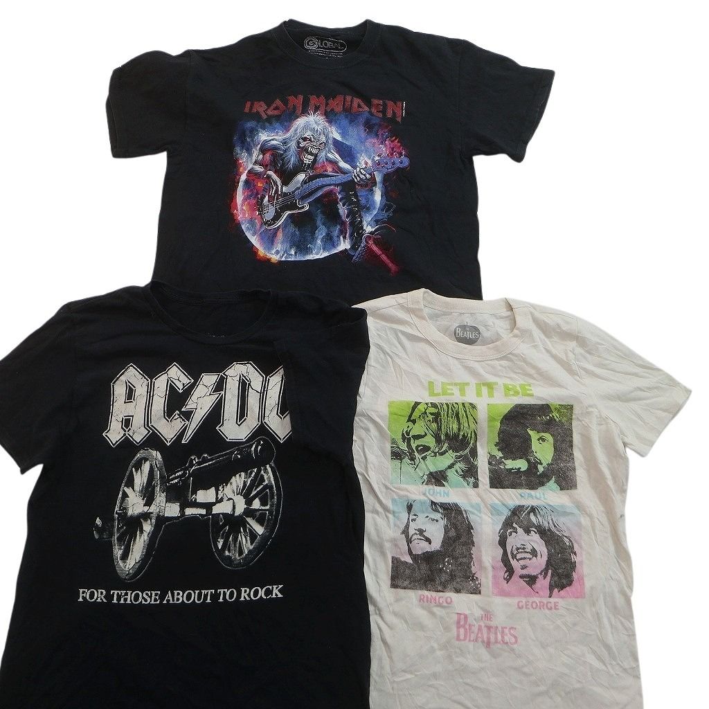 古着卸 まとめ売り 音楽・バンド Tシャツ 14枚セット ( メンズ XS/S/M ) AC/DC KISS アイアンメイデン ビートルズ 中古 古着 NE9074 古着卸 まとめ売り 音楽・バンド Tシャツ 14枚セット ( メンズ XS/S/M ) AC/DC KISS アイアンメイデン ビートルズ 中古 古着 NE9074