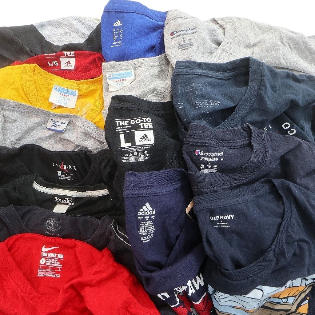 古着卸 まとめ売り ブランドMIX Tシャツ 16枚セット ( メンズ L ) オールドネイビー ジョーダン ナイキ アディダス 中古 古着 NE9077 古着卸 まとめ売り ブランドMIX Tシャツ 16枚セット ( メンズ L ) オールドネイビー ジョーダン ナイキ アディダス 中古 古着 NE9077