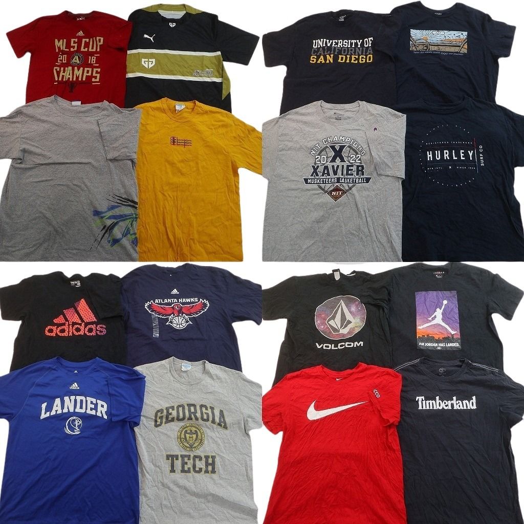 古着卸 まとめ売り ブランドMIX Tシャツ 16枚セット ( メンズ L ) オールドネイビー ジョーダン ナイキ アディダス 中古 古着 NE9077