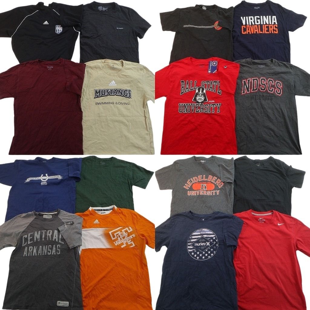 古着卸 まとめ売り ブランドMIX Tシャツ 16枚セット ( メンズ M ) GAP コロンビア ナイキ チャンピオン アディダス 中古 古着 NE9078