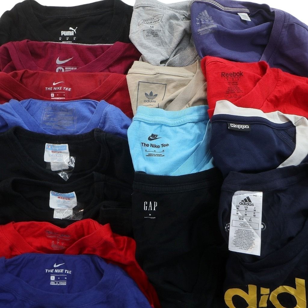 古着卸 まとめ売り ブランドMIX Tシャツ 16枚セット ( メンズ M ) GAP ディッキーズ アディダス ナイキ プーマ 中古 古着 NE9079 古着卸 まとめ売り ブランドMIX Tシャツ 16枚セット ( メンズ M ) GAP ディッキーズ アディダス ナイキ プーマ 中古 古着 NE9079