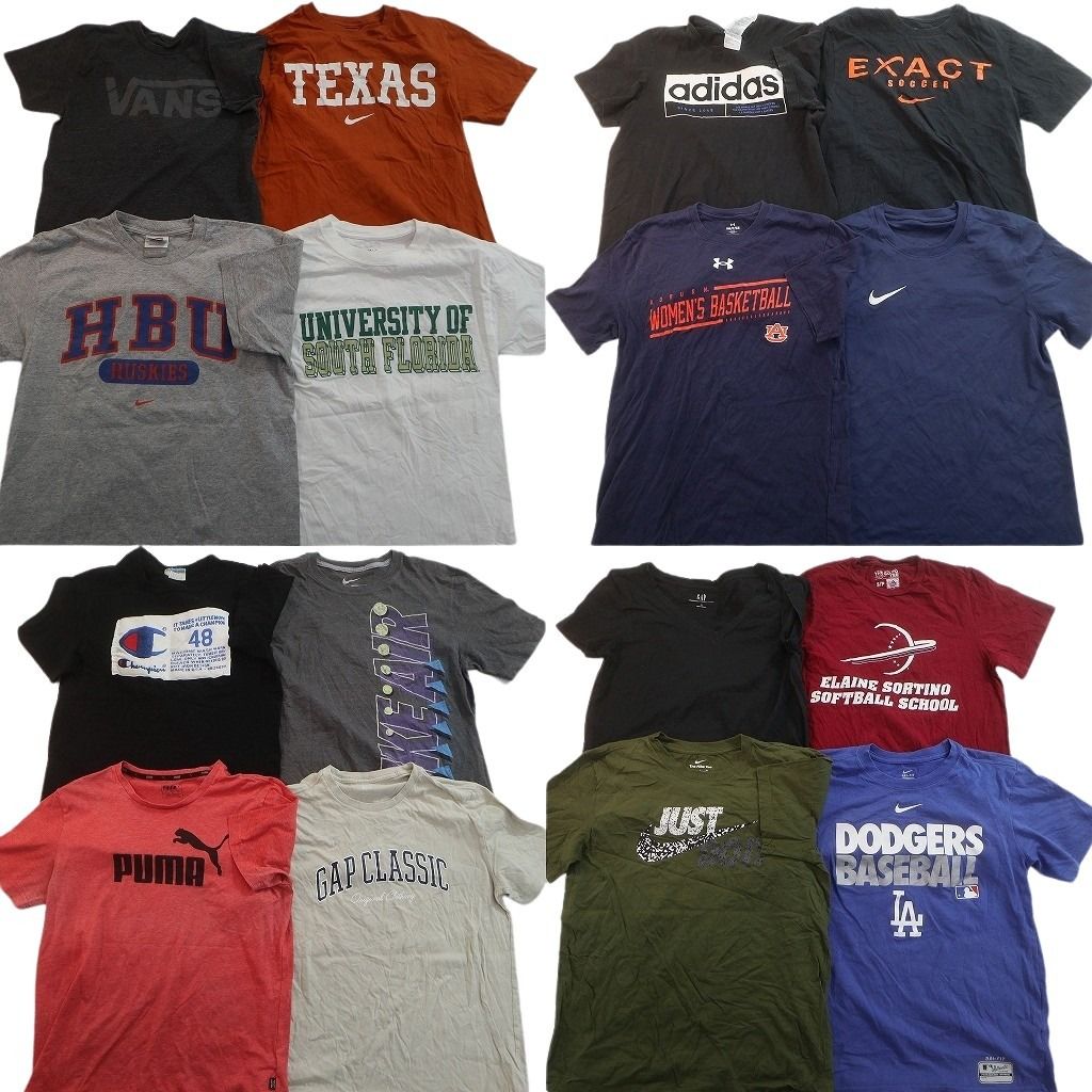 古着卸 まとめ売り ブランドMIX Tシャツ 16枚セット ( メンズ S ) GAP VANS ナイキ チャンピオン アディダス 中古 古着 NE9080
