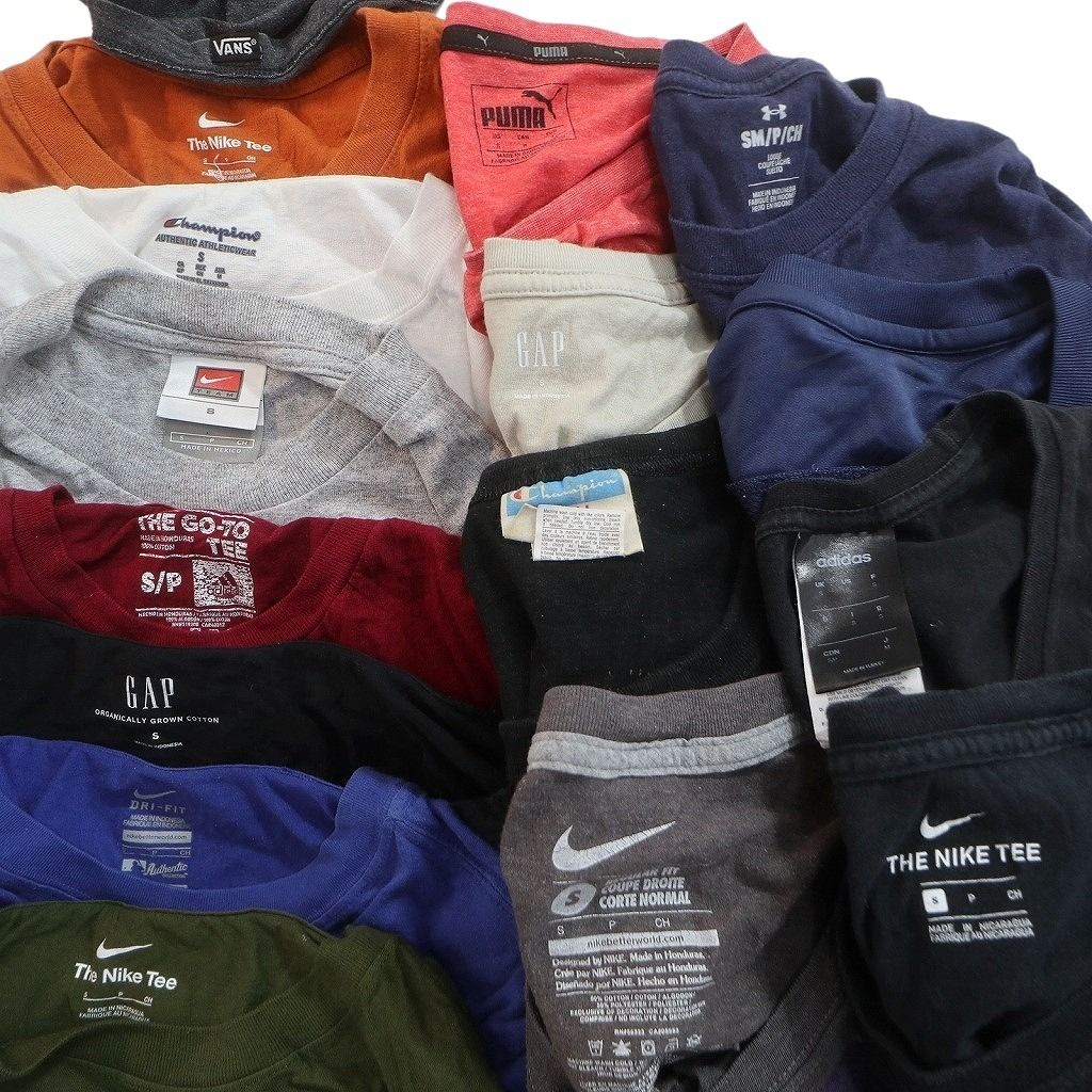 古着卸 まとめ売り ブランドMIX Tシャツ 16枚セット ( メンズ S ) GAP VANS ナイキ チャンピオン アディダス 中古 古着 NE9080 古着卸 まとめ売り ブランドMIX Tシャツ 16枚セット ( メンズ S ) GAP VANS ナイキ チャンピオン アディダス 中古 古着 NE9080
