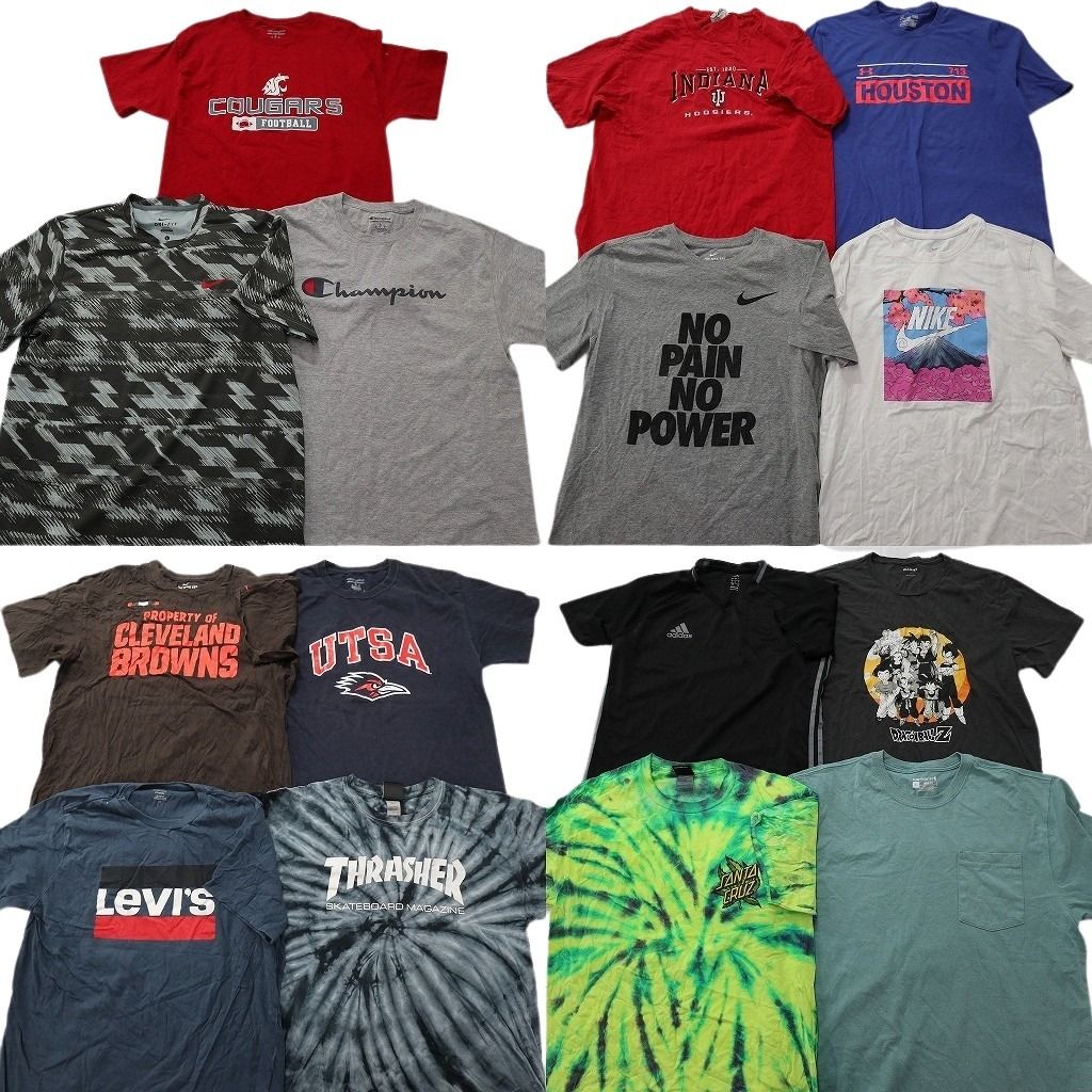 古着卸 まとめ売り ブランドMIX Tシャツ 15枚セット ( メンズ L ) カーハート スラッシャー オールドネイビー リーバイス 中古 古着 NE9083