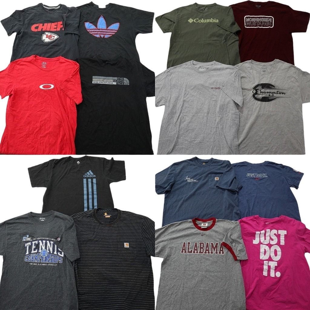 古着卸 まとめ売り ブランドMIX Tシャツ 15枚セット ( メンズ L ) カーハート オークリー コロンビア ナイキ 中古 古着 NE9084