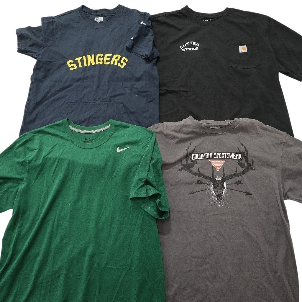 古着卸 まとめ売り ブランドMIX Tシャツ 15枚セット ( メンズ M/L ) カーハート コロンビア ナイキ ジョーダン 中古 古着 NE9086