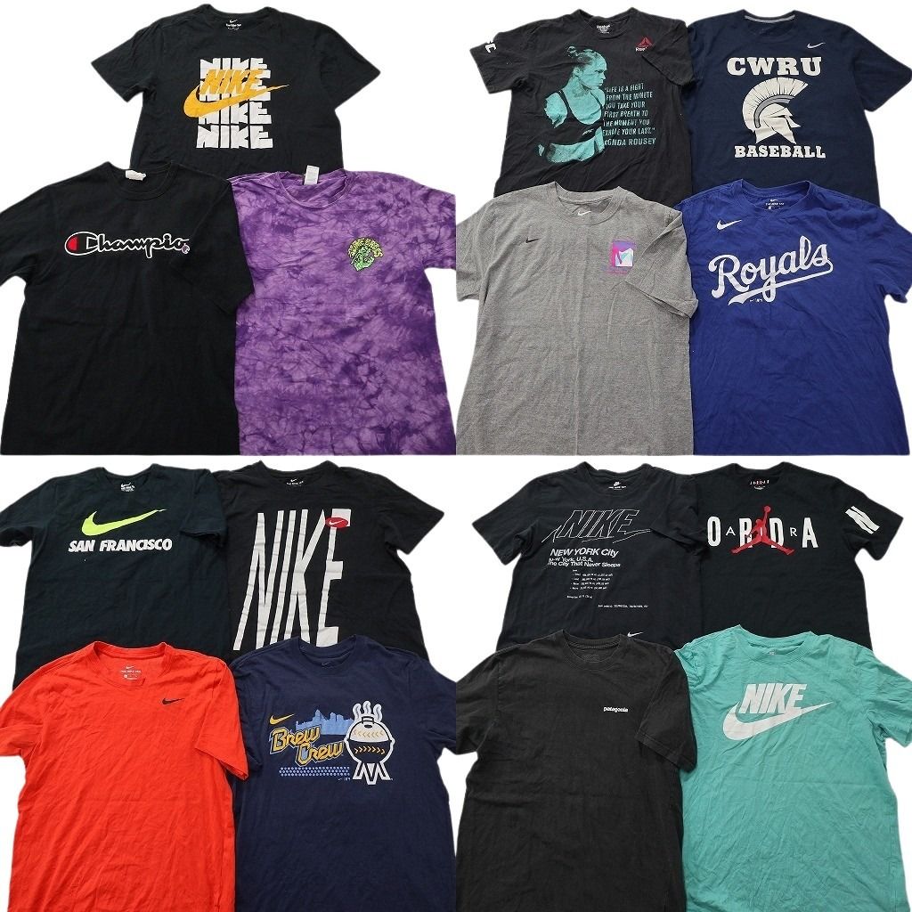 古着卸 まとめ売り ブランドMIX Tシャツ 15枚セット ( メンズ M ) パタゴニア ナイキ チャンピオン ジョーダン 中古 古着 NE9087