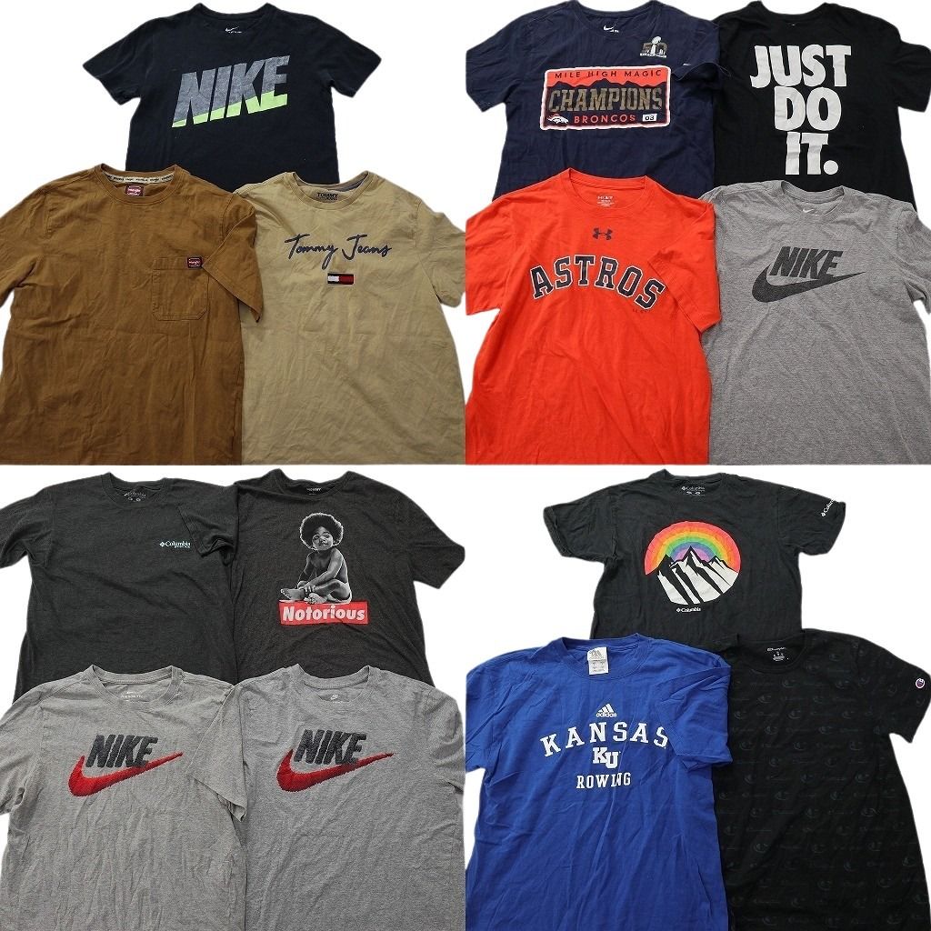古着卸 まとめ売り ブランドMIX Tシャツ 14枚セット ( メンズ M ) コロンビア オールドネイビー ナイキ トミー 中古 古着 NE9088