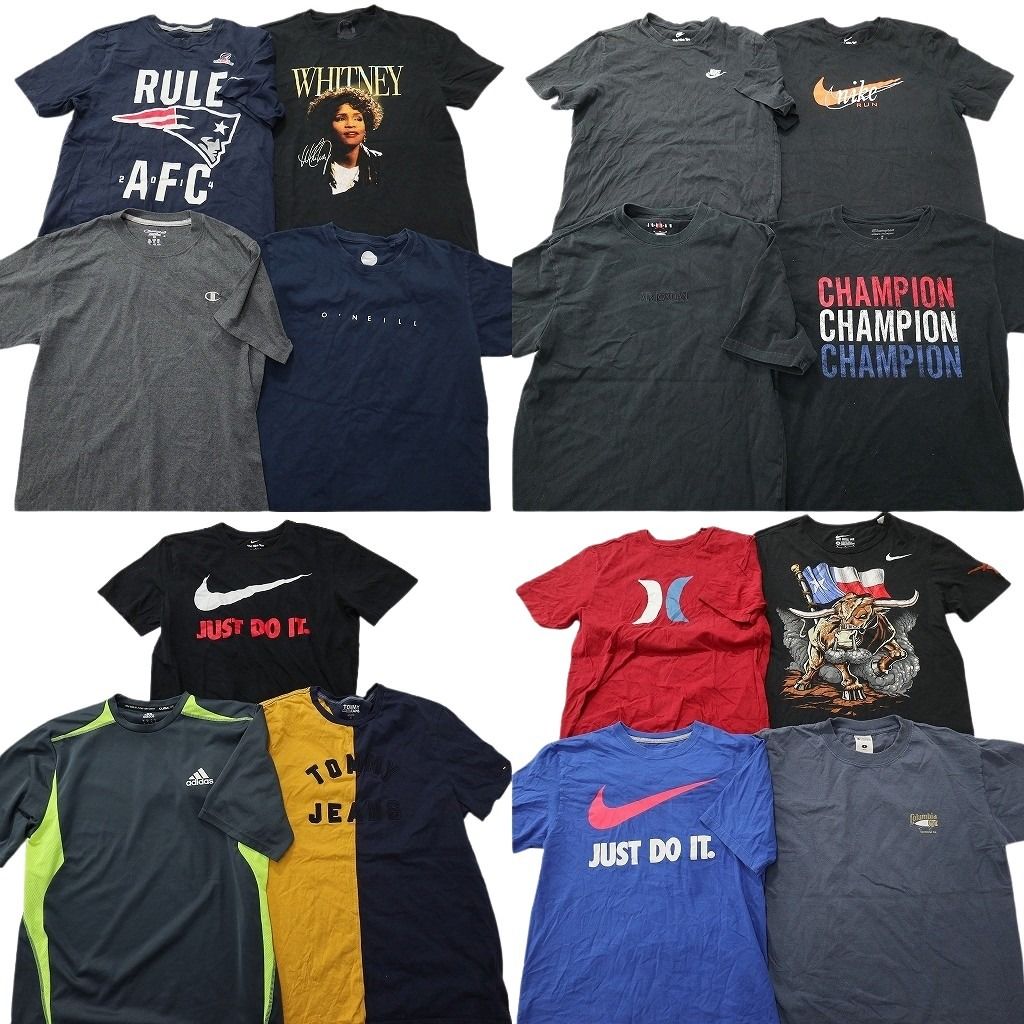古着卸 まとめ売り ブランドMIX Tシャツ 15枚セット ( メンズ M ) コロンビア ナイキ ジョーダン アディダス 中古 古着 NE9091