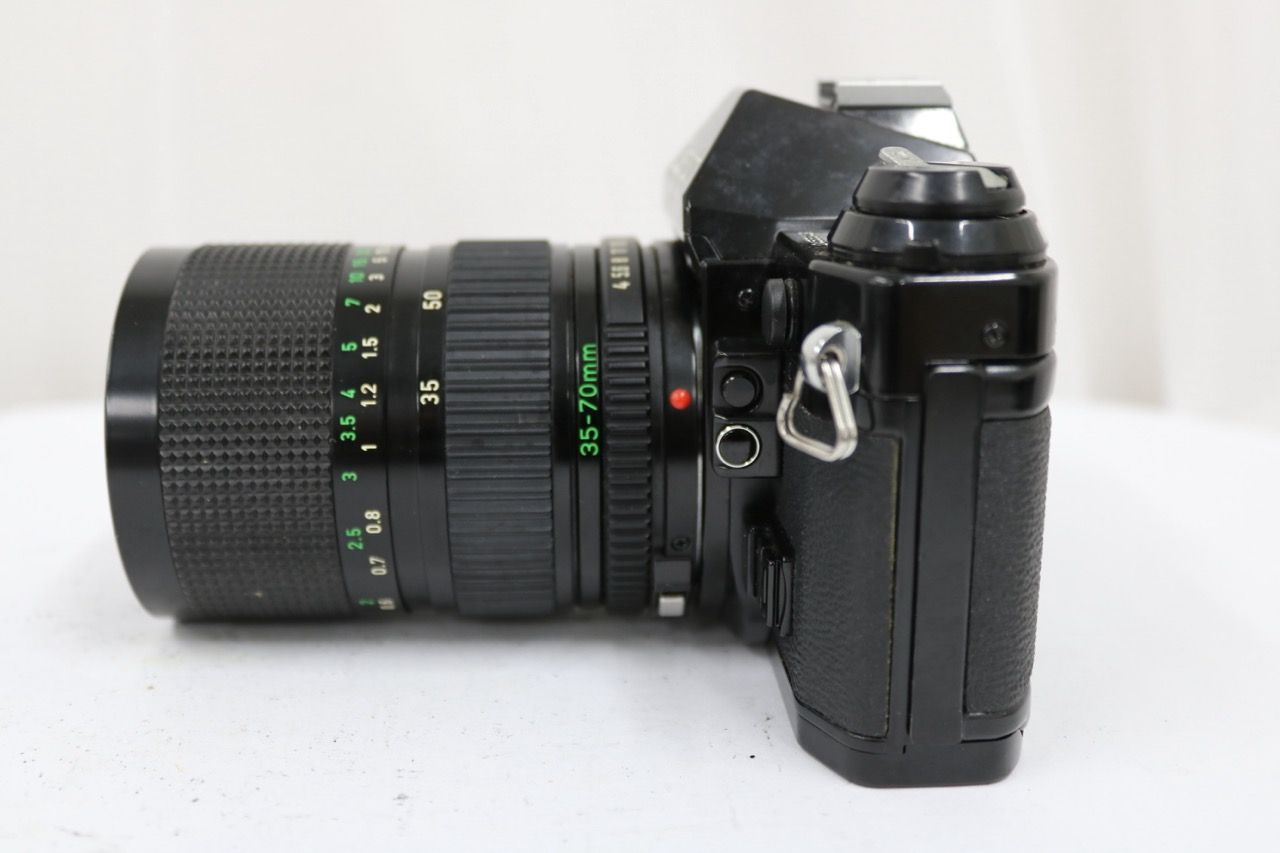 CANON AE-1(NEW FD 35-70mm レンズ付き)完動品#366 返品保証】 キャノン Canon AE-1 NEW FD 35-70mm F4 ボディレンズ