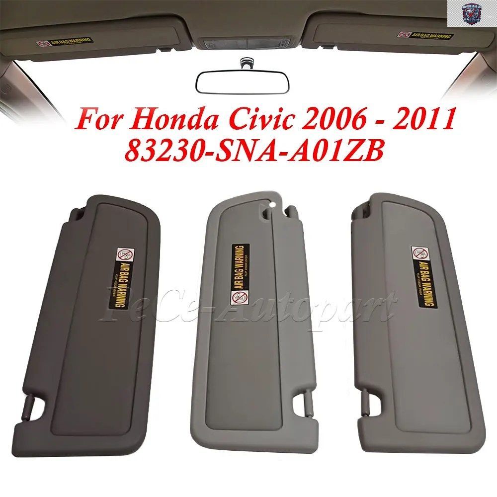 ホンダ シビック 2006 - 2011年式 左側運転席側および右側助手席側サンバイザー 83230-SNA-A01ZB