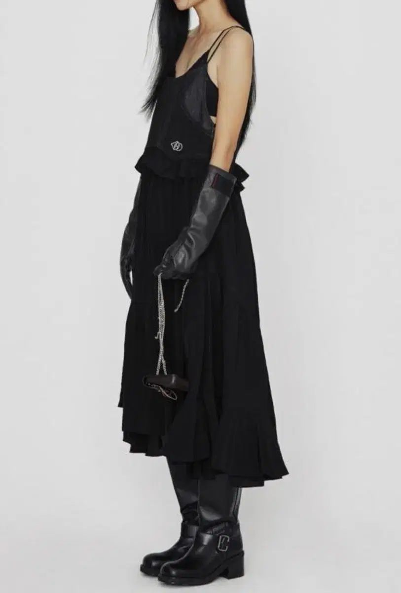 LUCKY CHOUETTE ラッキーシュエトゥ デニム ミックス スリップ ドレス