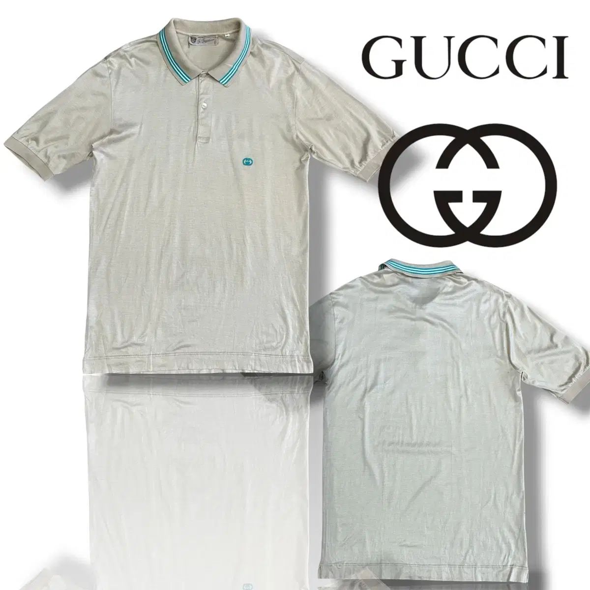 Made in Italy グッチ M ベージュ KARA（カラ） ニット ポロTシャツ