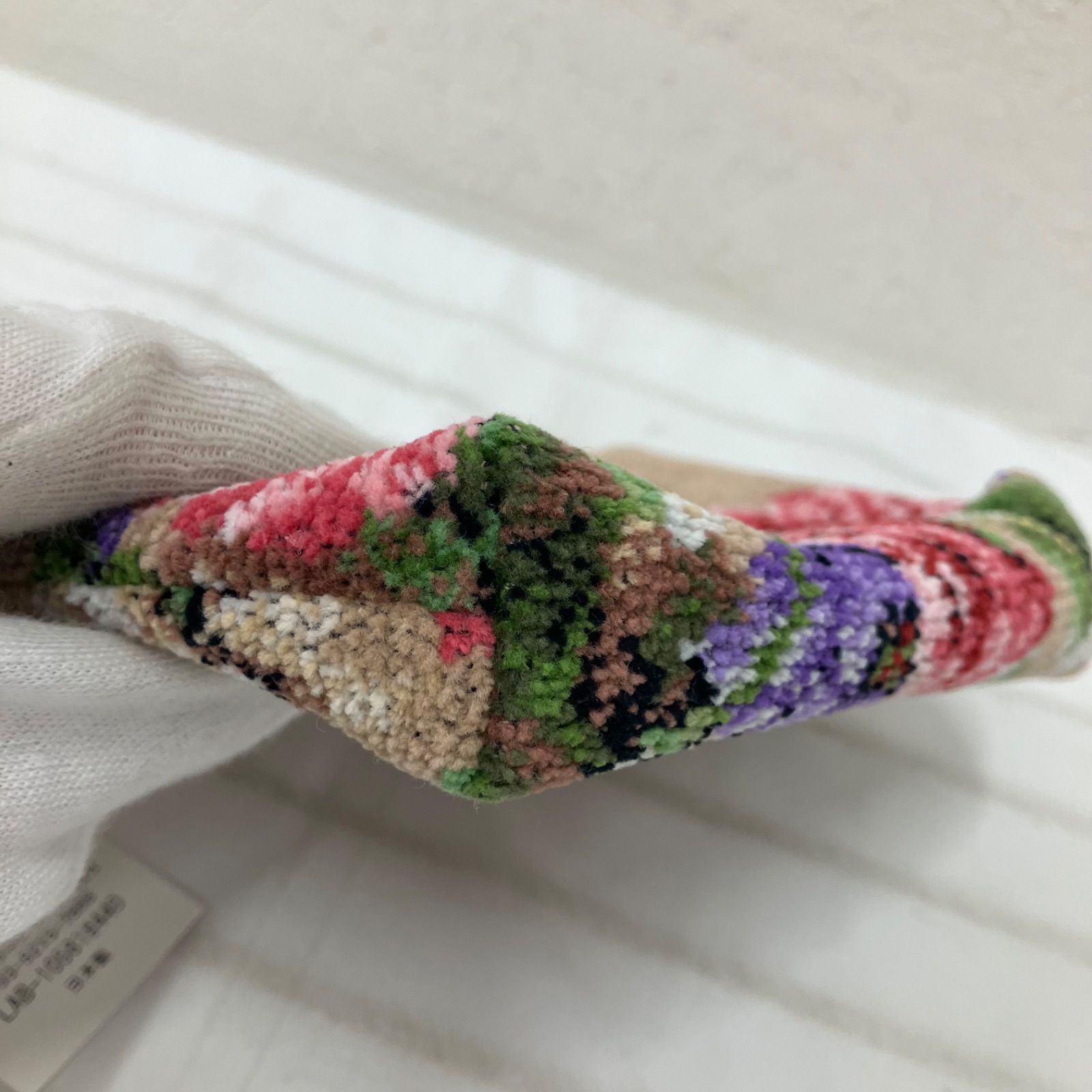 1674 FEILER フェイラー タグ付き 美品 ラビリンス ポーチ ベージュ 花 