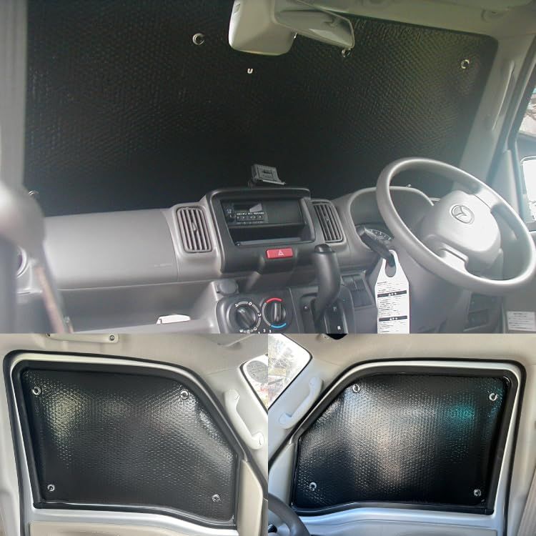 車種別サンシェード スズキ用 エブリー エブリィ ハイルーフ DA17対応 フロント フロントサイドの計3面 1セット 日よけ 車中泊 車内泊 キャンプts 89786e7a