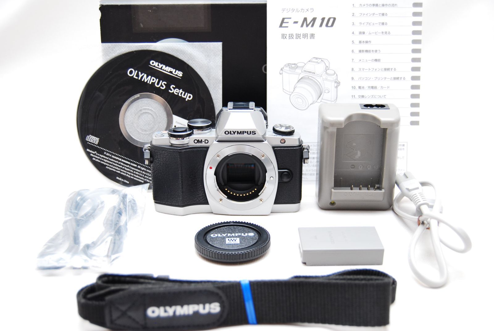 ★美品 OLYMPUS ミラーレス一眼 OM-D E-M10 ボディ シルバー OM-D E-M10 BODY SLV OLYMPUS★