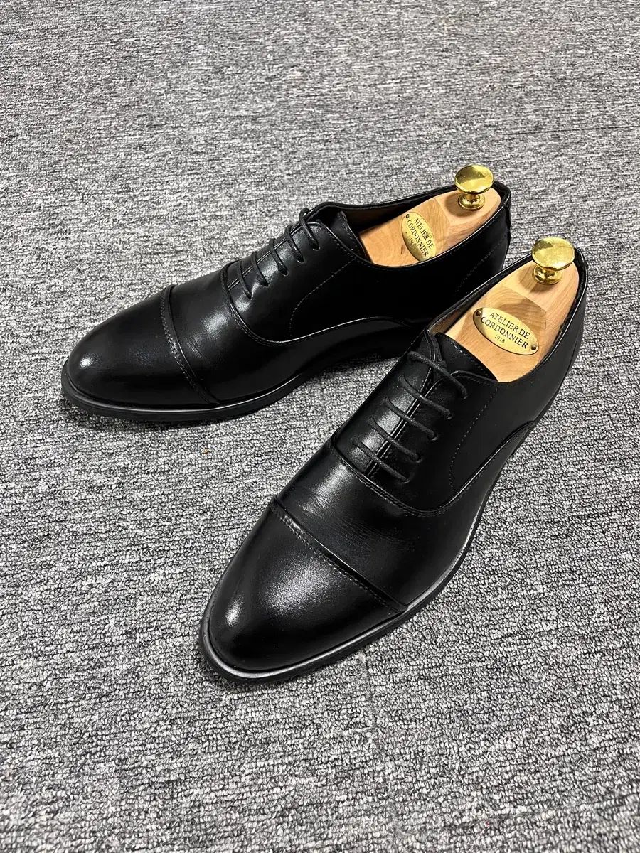 (新品) メンズ ストレートチップ 靴 ハンドメイド ブラック