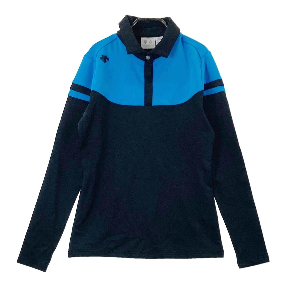 サイズ：M DESCENTE GOLF デサントゴルフ DGWMJB07 長袖ポロシャツ ブラック系 [240101515341] ゴルフウェア レディース ストスト