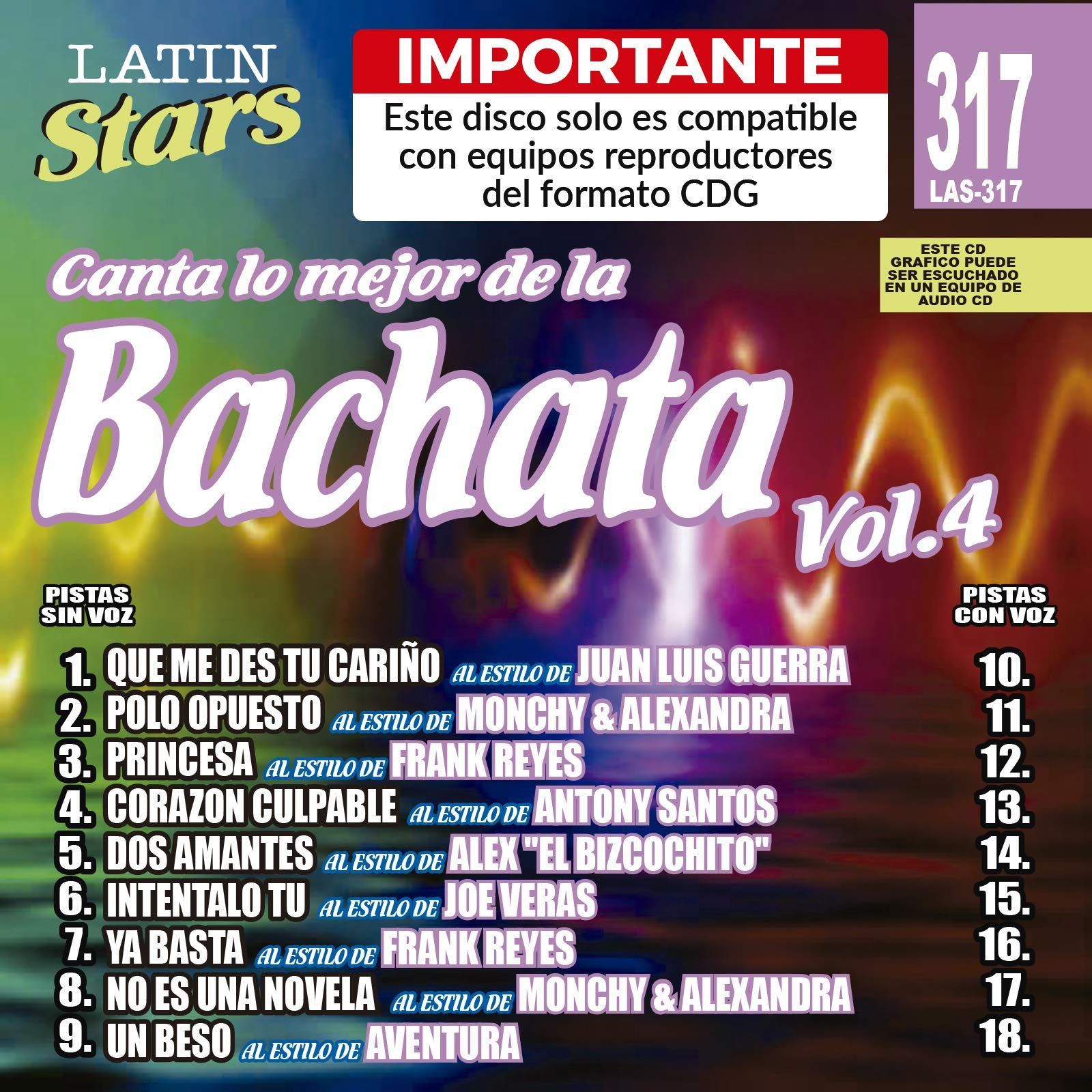 【CD】Karaoke: Bachata 4 - Latin Stars Karaoke