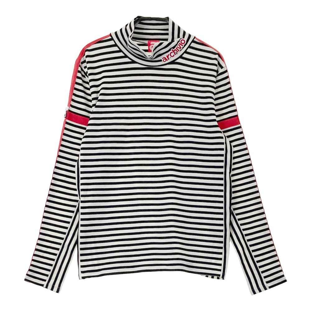 サイズ：38 ARCHIVIO アルチビオ ハイネック 長袖Tシャツ ボーダー柄 ホワイト系 [240101619407] ゴルフウェア レディース ストスト