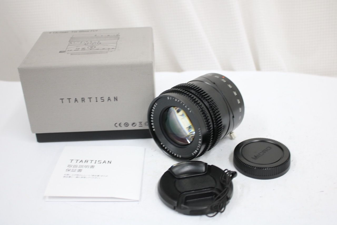 【返品保証】 【元箱付き】TT ARTISAN Tilt 50mm F1.4 前後キャップ付き M43マウント レンズ e12545