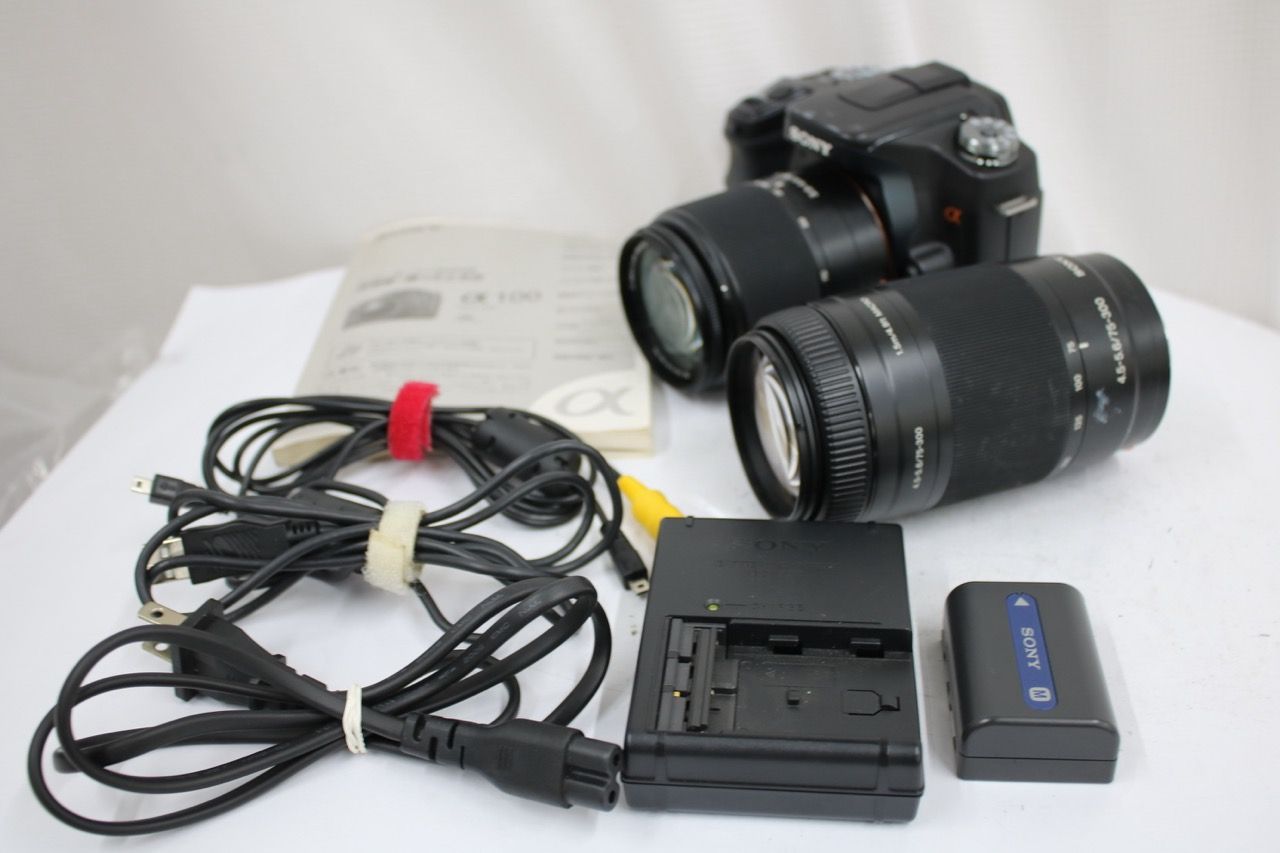 【返品保証】 ソニー Sony a DSLR-A100 75-300mm 18-70mm 付属品多数 デジタル一眼 e12546