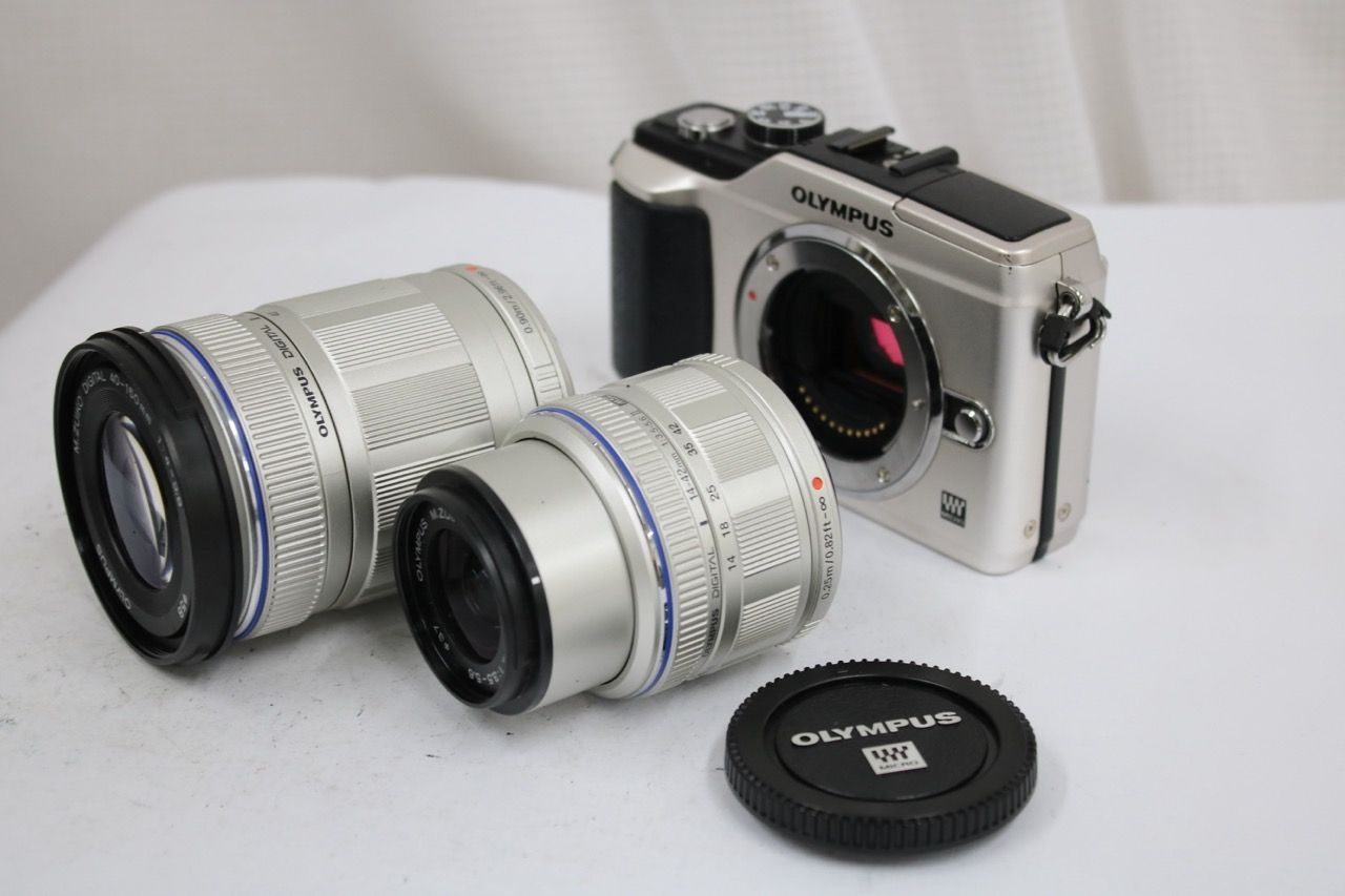 【返品保証】 オリンパス Olympus E-PL2 M.ZUIKO 40-150mm 14-42mm ミラーレス一眼 e12549
