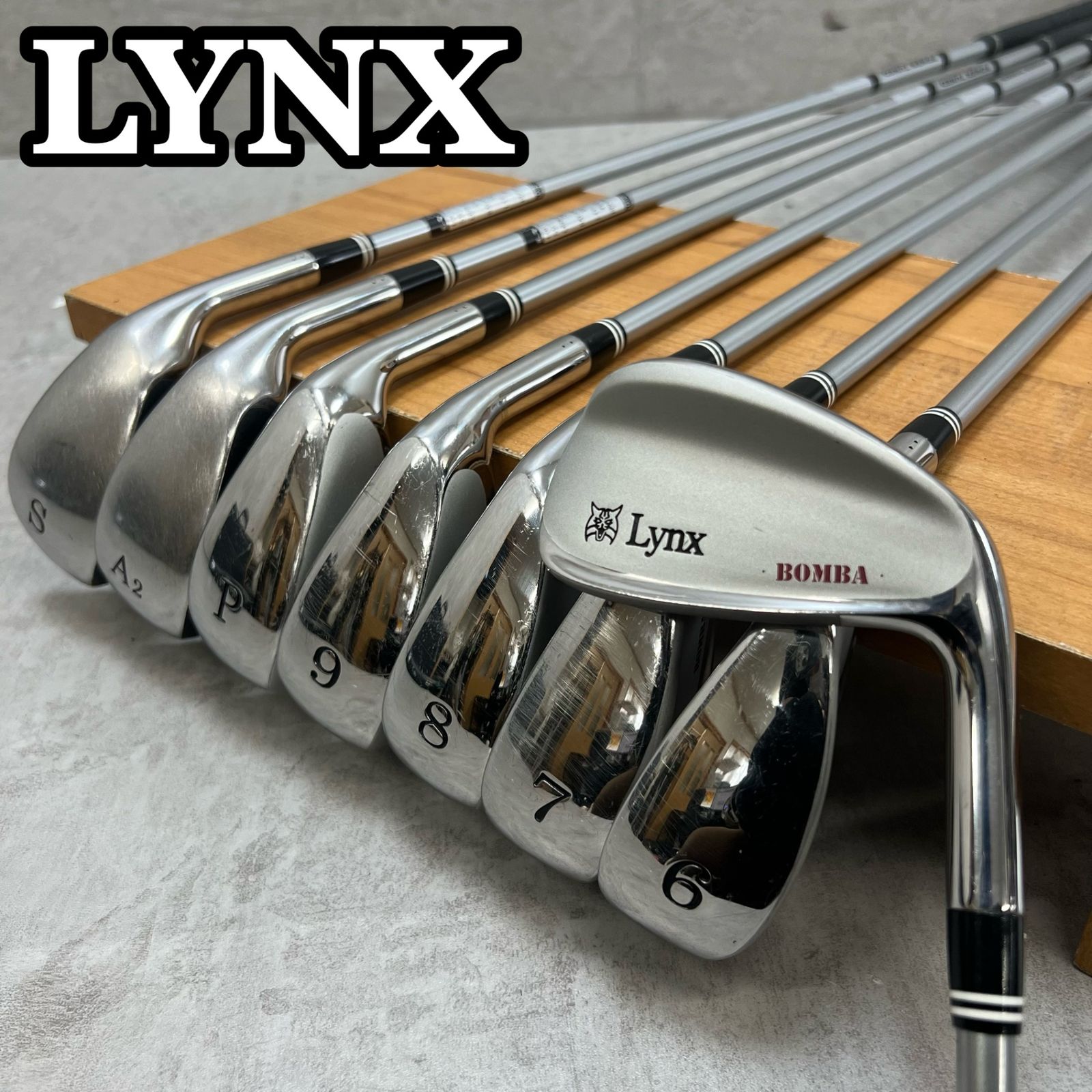 LYNX リンクス BOMBA ボンバ ホワイト メンズゴルフ アイアンセット 8 
