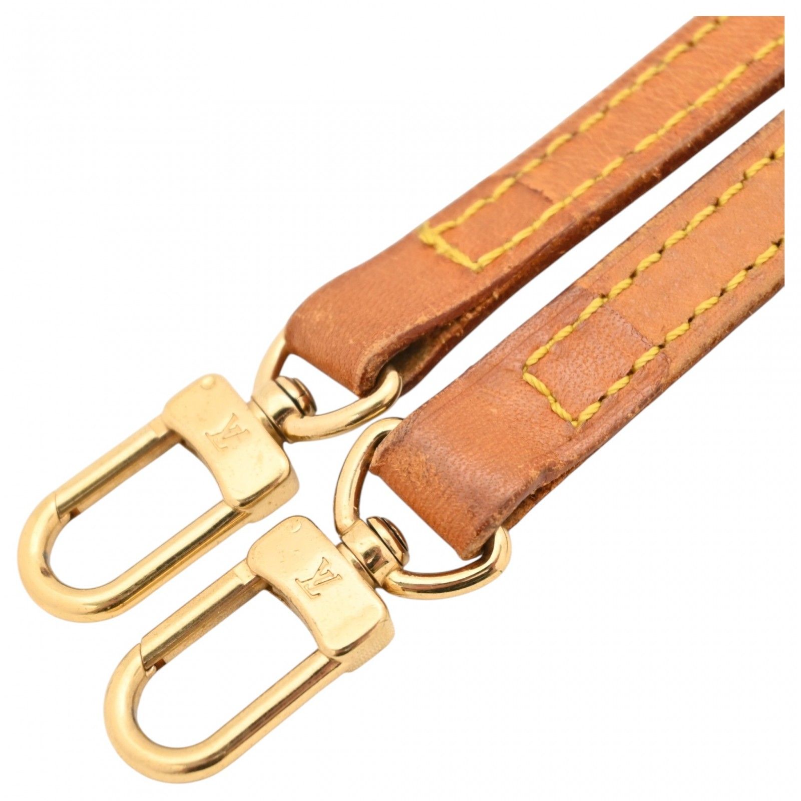 中古】ルイヴィトン ヌメ革 ショルダーストラップ ゴールド金具 B