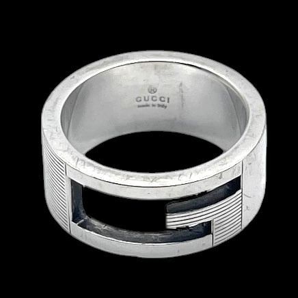 GUCCI グッチ 指輪 リング ブランデットGリング シルバー 925 表記10
