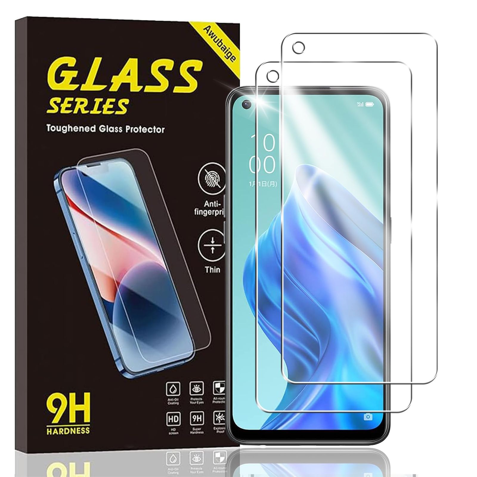 新品 対応 FOR OPPO Reno5 A 用の ガラスフィルム 画面保護 オッポリノ