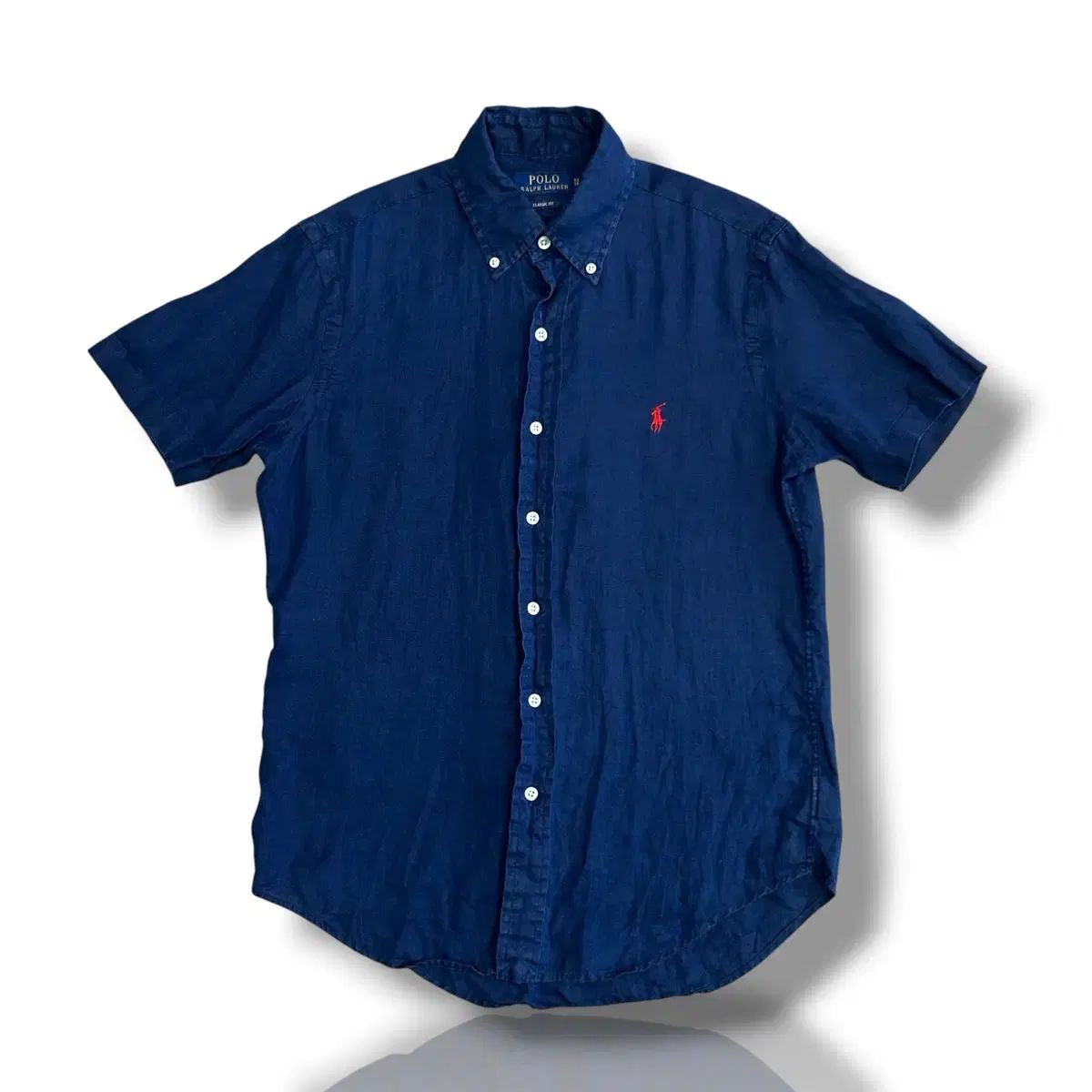 ポロ ラルフローレン 正規品販売 XS ネイビー リネン 半袖 シャツ