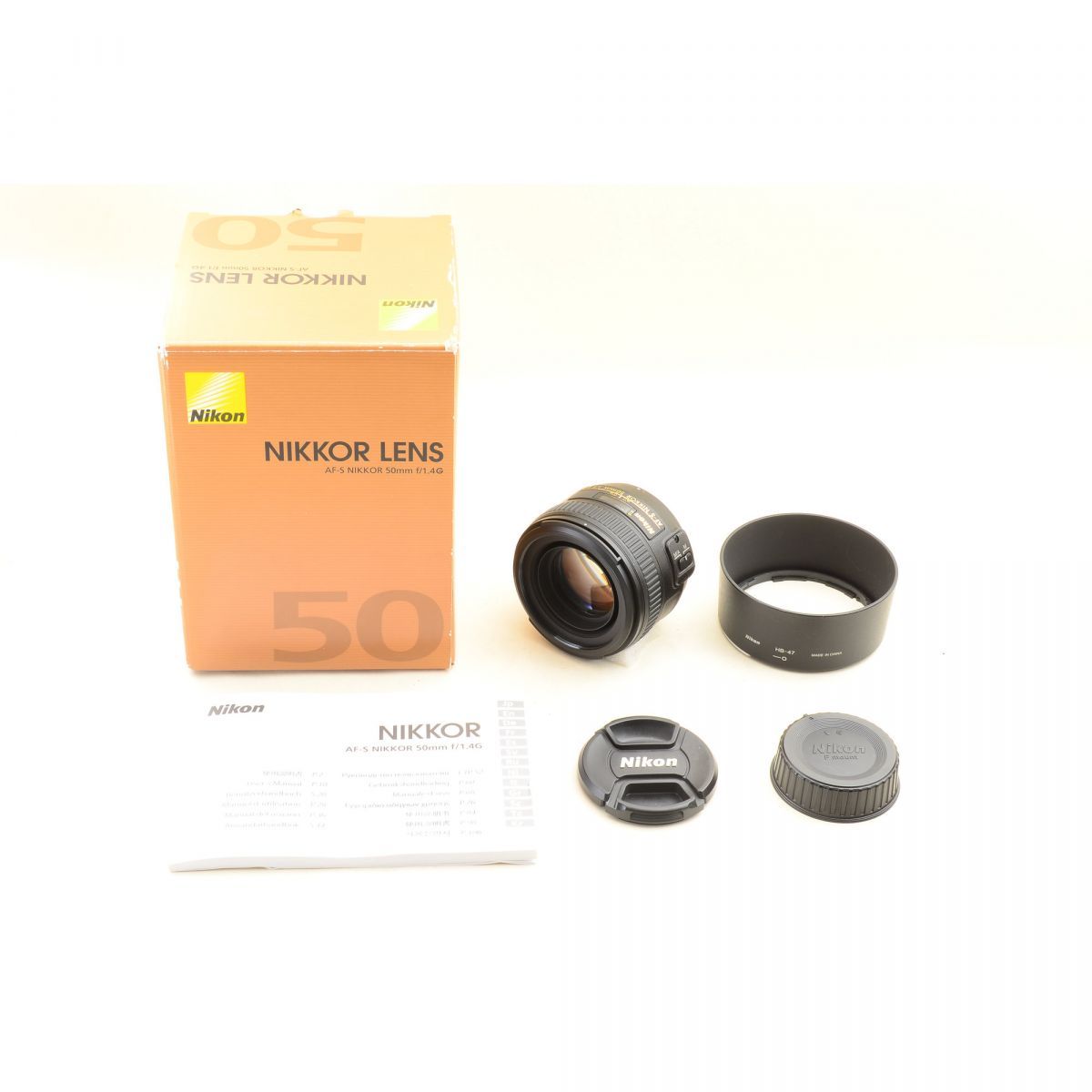 Nikon AF-S NIKKOR 50mm f/1.4G 単焦点レンズ 元箱 フード ニコン
