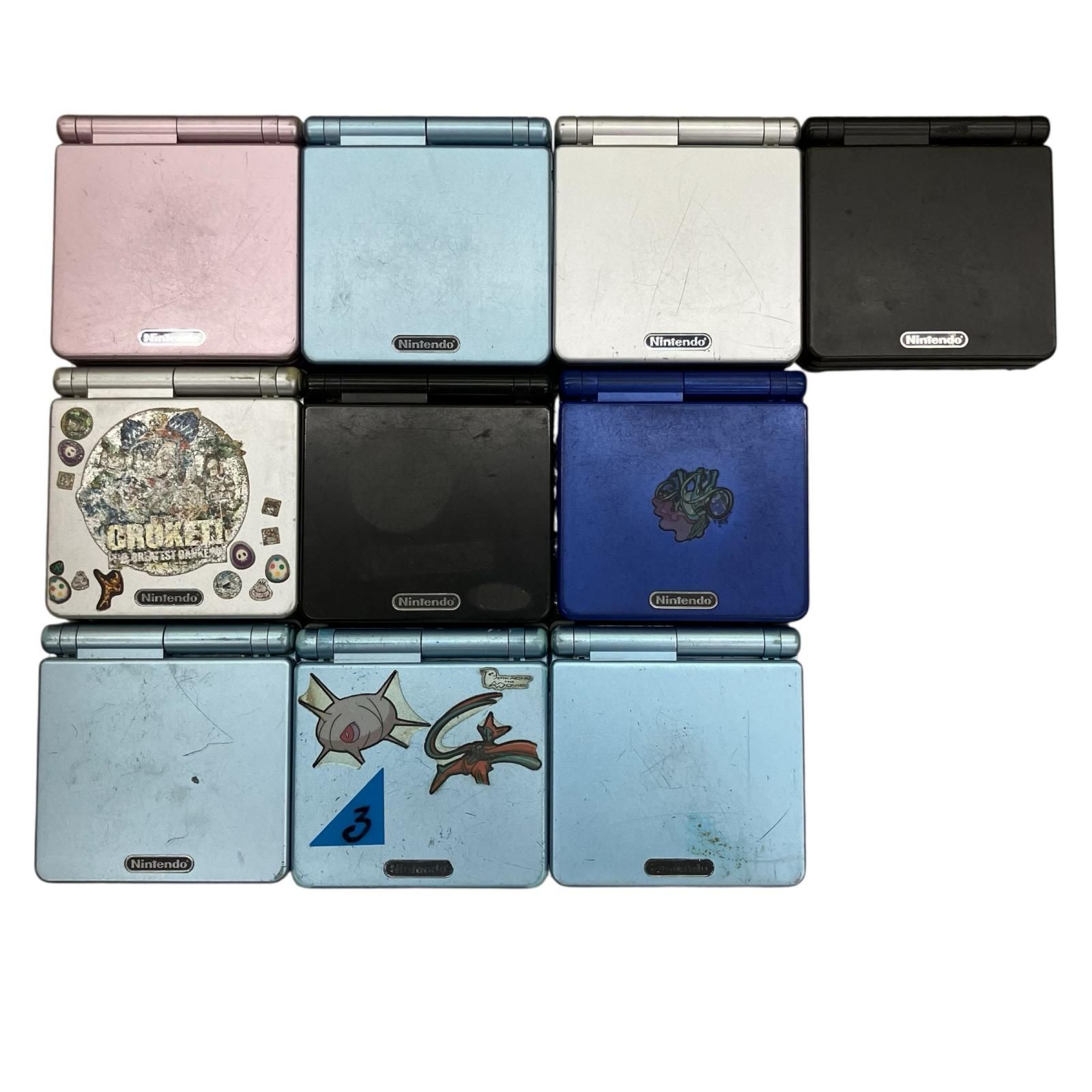 199990 ジャンク品 Nintendo 任天堂 ニンテンドウ ゲームボーイアドバンスSP AGS-001 10点まとめ売り