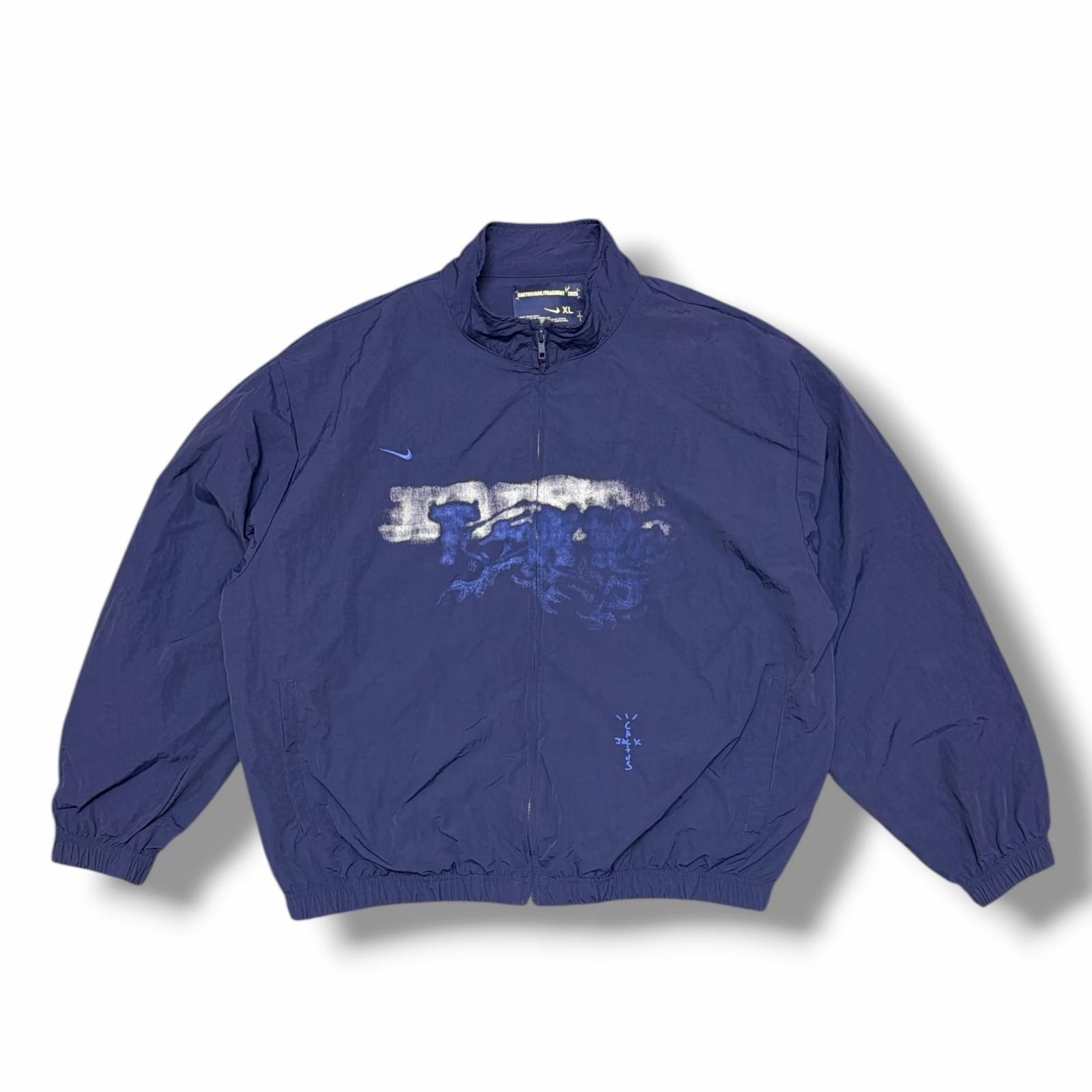 FRGMENT × CACTUS JACK Windbreaker Zip Jacket ウィンドブレーカージャケット ナイキ コラボ フラグメント × カクタスジャック ネイビー XL （15767M）