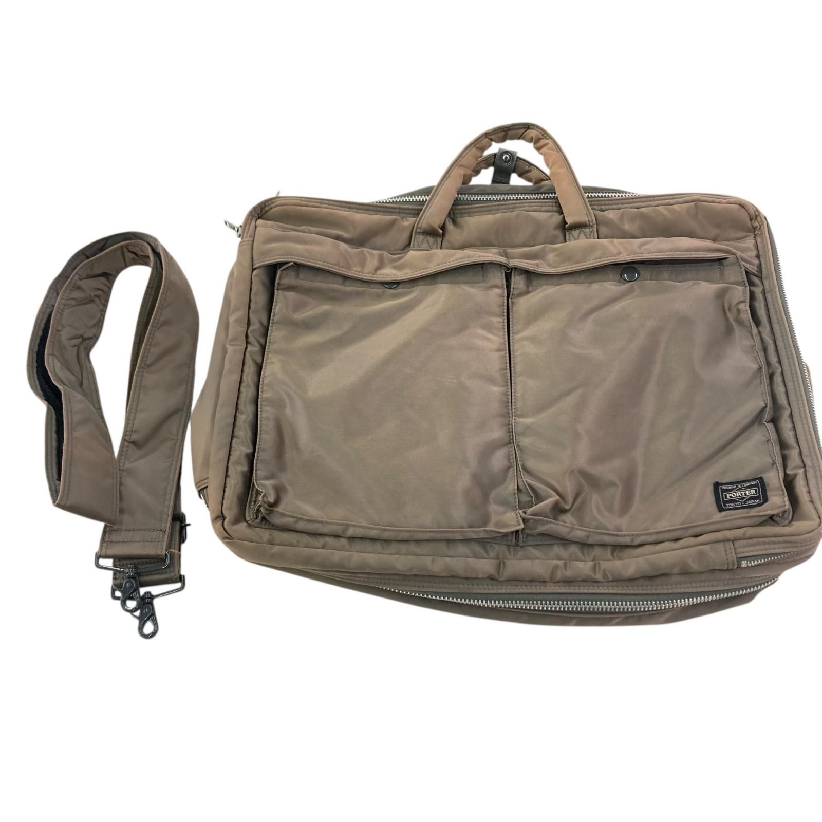 186005 現状品 PORTER ポーター ビジネスバッグ タンカー カーキ ユニ