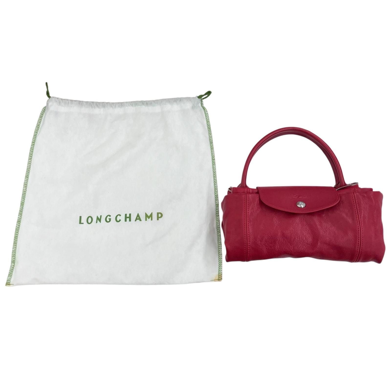 美品！　Longchamp ルプリアージュキュイールオールレザー　フランス製 186005 現状品 Longchamp ロンシャン ルプリアージュキュイール オール
