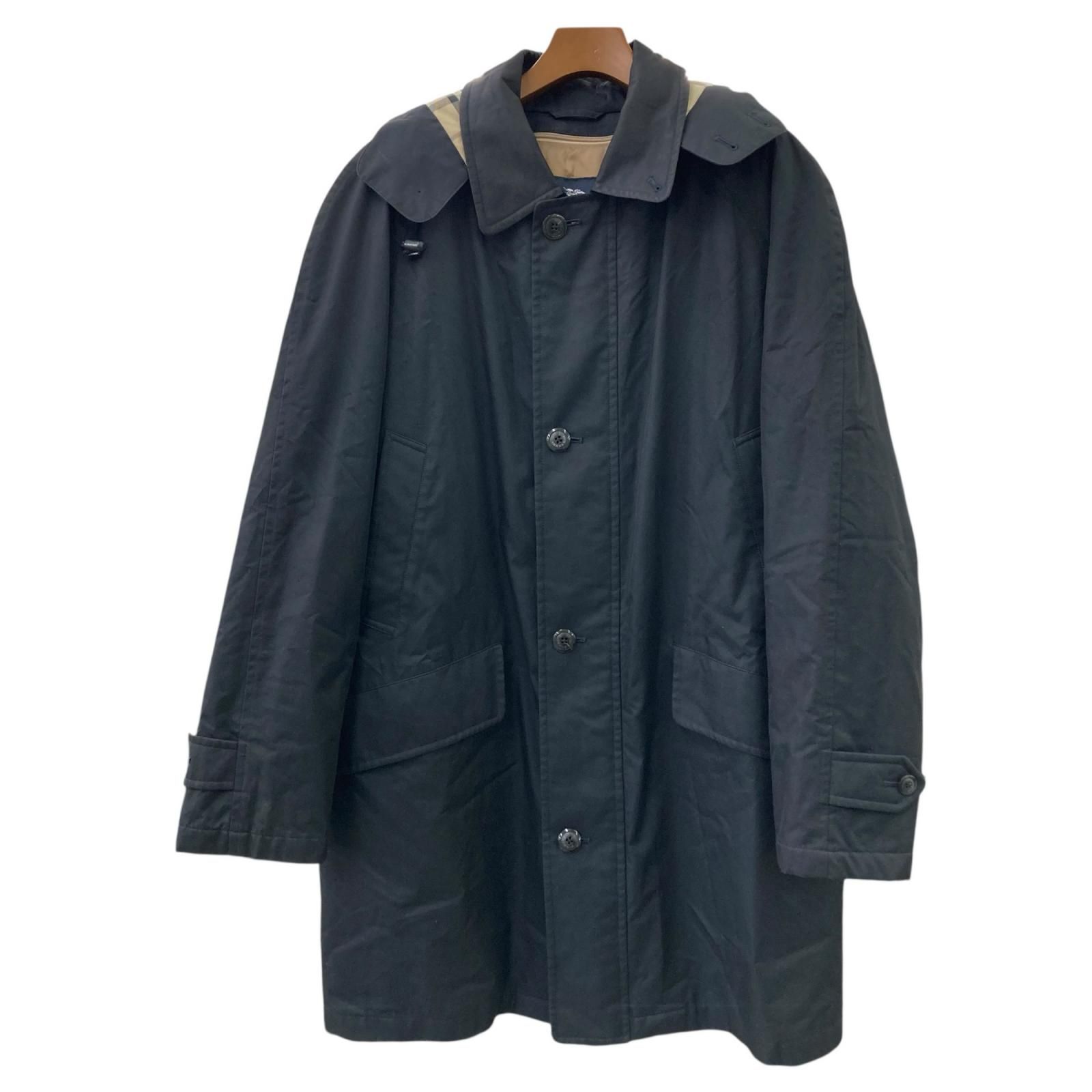 186005 現状品 BURBERRY バーバリー ステンカラーコート L ブラック