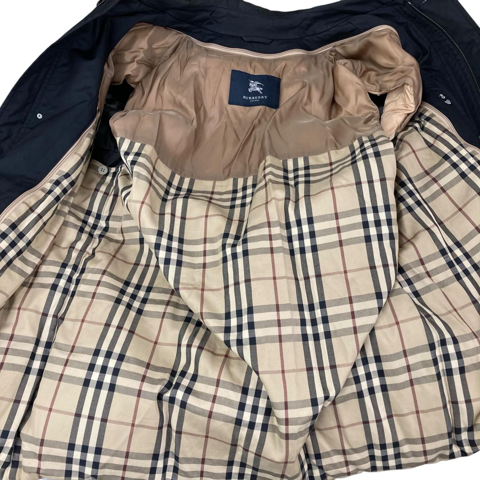 186005 現状品 BURBERRY バーバリー ステンカラーコート L ブラック