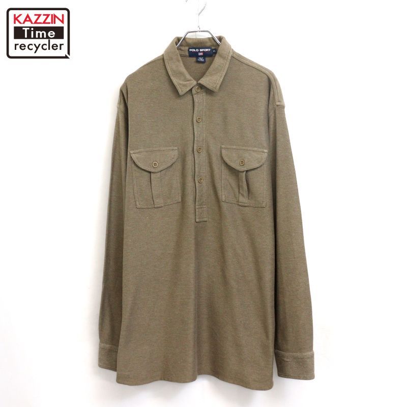 90s vintage POLO SPORTS プルオーバー 長袖シャツ メンズ 表記XLサイズ