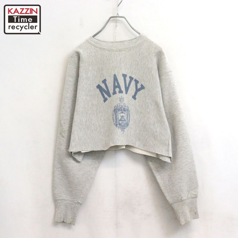 80s USA製 vintage Champion U.S.NAVY 染み込みプリント カットオフ