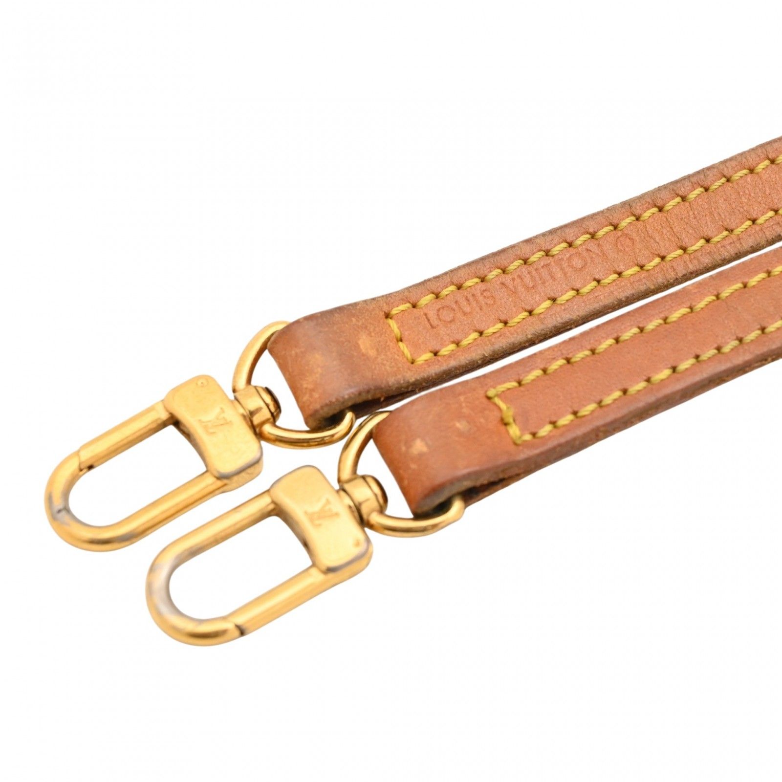 中古】ルイヴィトン ヌメ革 ショルダーストラップ ゴールド金具 B 