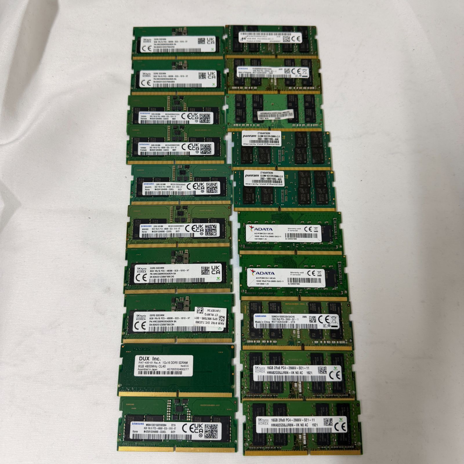 DDR5/DDR4メモリ20枚セット 240GB 動作確認済- メルカリ
