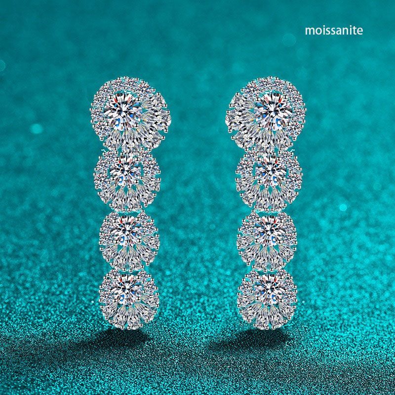 ピアス モアサナイト 4.6ct モアサナイト ピアス シルバー925 モアッサナイト ピアス 人工 ダイヤモンド 人工ダイヤモンド モアッサナイト アクセサリー ギフト 普段使い 耳飾り パーティー 結婚式 プレゼント ギフト med181
