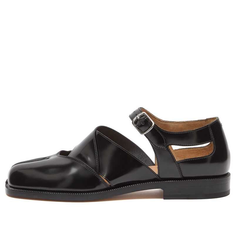 マルタンマルジェラ レディース シューズ サンダル レザー Maison Margiela Tabi Leather Sandals Black ブラック