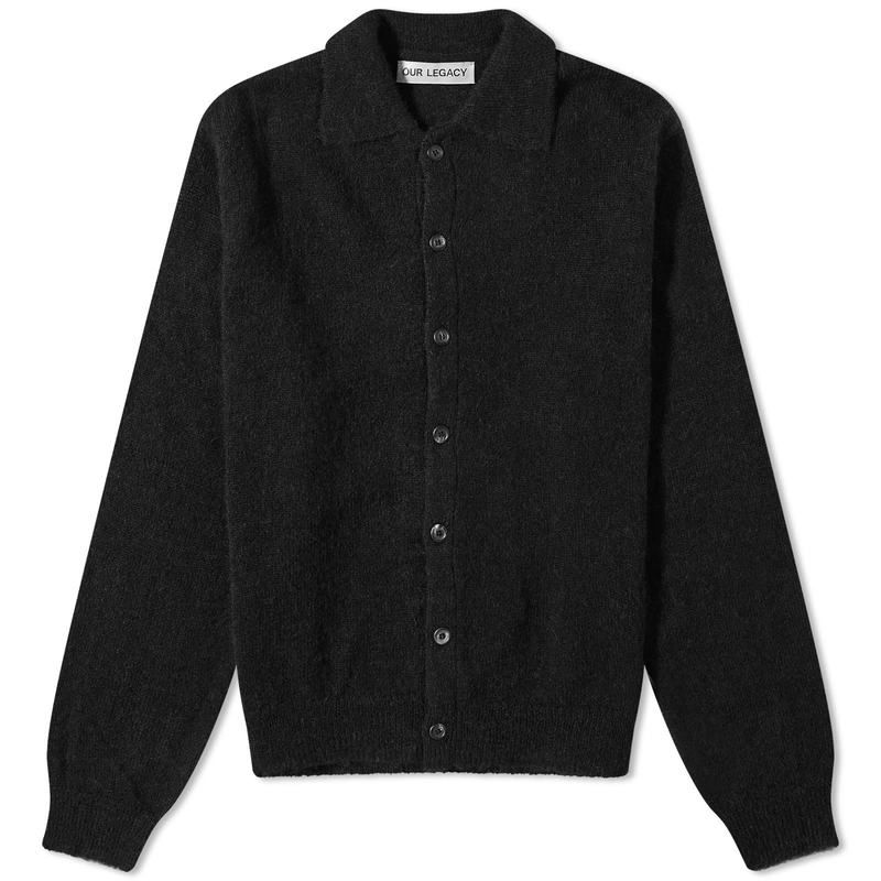 アワーレガシー メンズ トップス ポロシャツ Our Legacy Evening Polo Black Fuzzy Alpaca ブラック